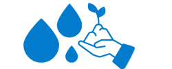 Icon of person using water responsibly